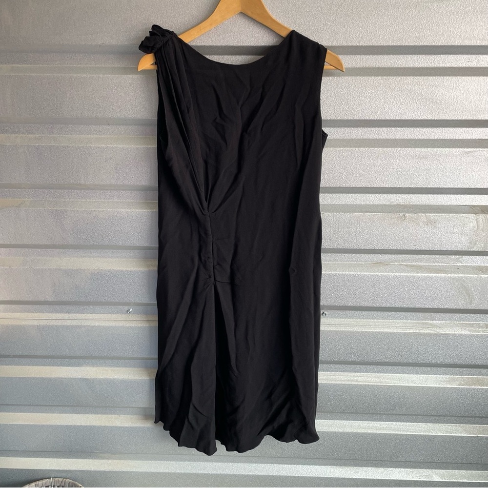 prada cinched black dress